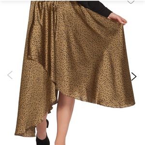 DEX Asymmetrical Leopard-Print Skirt - Size Small